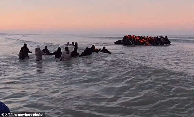 The imagery and video show migrants are prepared to go to extreme lengths to get a spot on the perilous journey