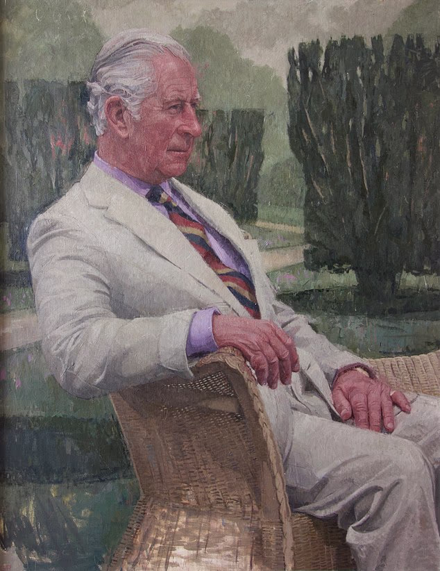 Gareth Reid's portrait of the King while he was Prince of Wales hangs in Hillsborough Castle