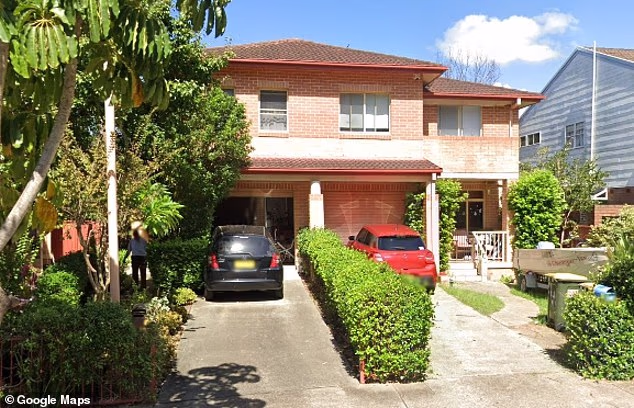 Just before 3.30am on Saturday, emergency services were called to a property on Weddle Avenue, Abbotsford in Sydney's inner west, after 'malicious damage'. Pictured, a Google street view of the property