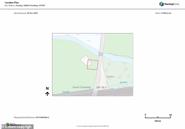 Planning documents show the location of the car park (in red) near Ms Middleton's home