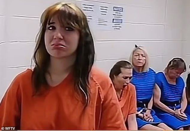 Albro was booked into Volusia County Jail, where she appeared before a judge on Thursday (pictured). She is being held without bond