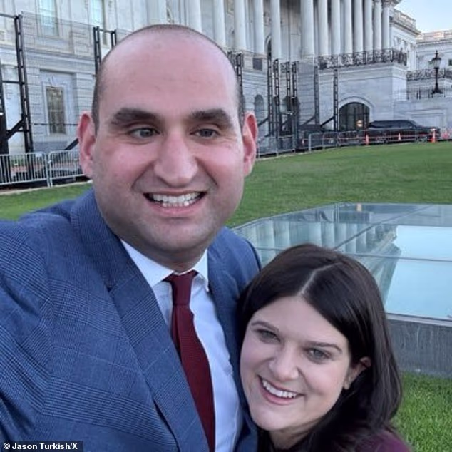 Tensions again spilled into public view Wednesday when Stevens' (pictured right) fiancé, Jason Turkish (pictured left), told The Detroit News that he would vote for Republican Mike Rogers