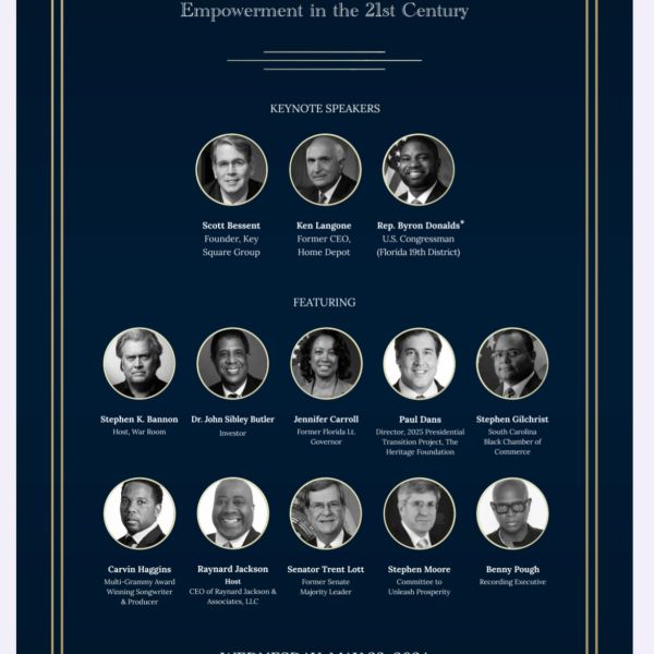 Invitation to the 4th Conservative Minority Economic Summit in Washington, DC,  Steve Bannon Keynote Speaker
